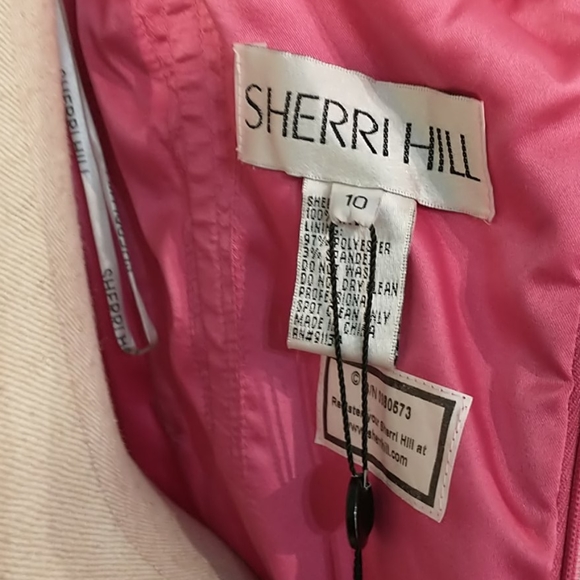 Sherri Hill Rhinestone Applique Slit Front Dress - Picture 11 of 13